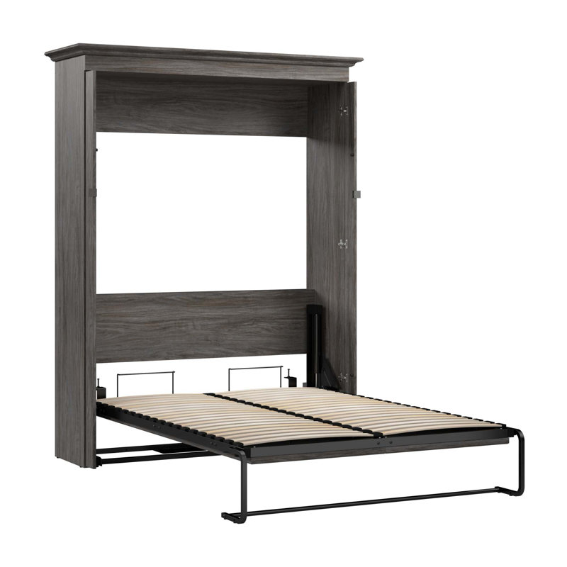 Lit escamotable 66W Alvaretta, Noyer gris