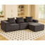 Canapé modulaire modulaire, canapé moderne avec repose-pieds assorti