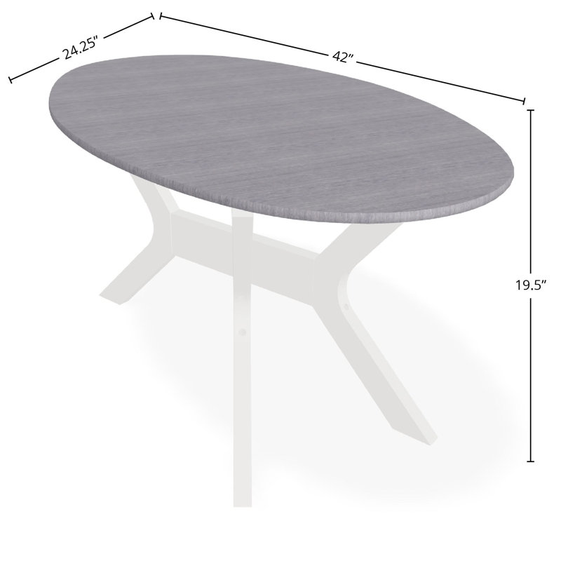 Outdoor Round Coffee Table, Gray/Snow, Marine Grade Polymer