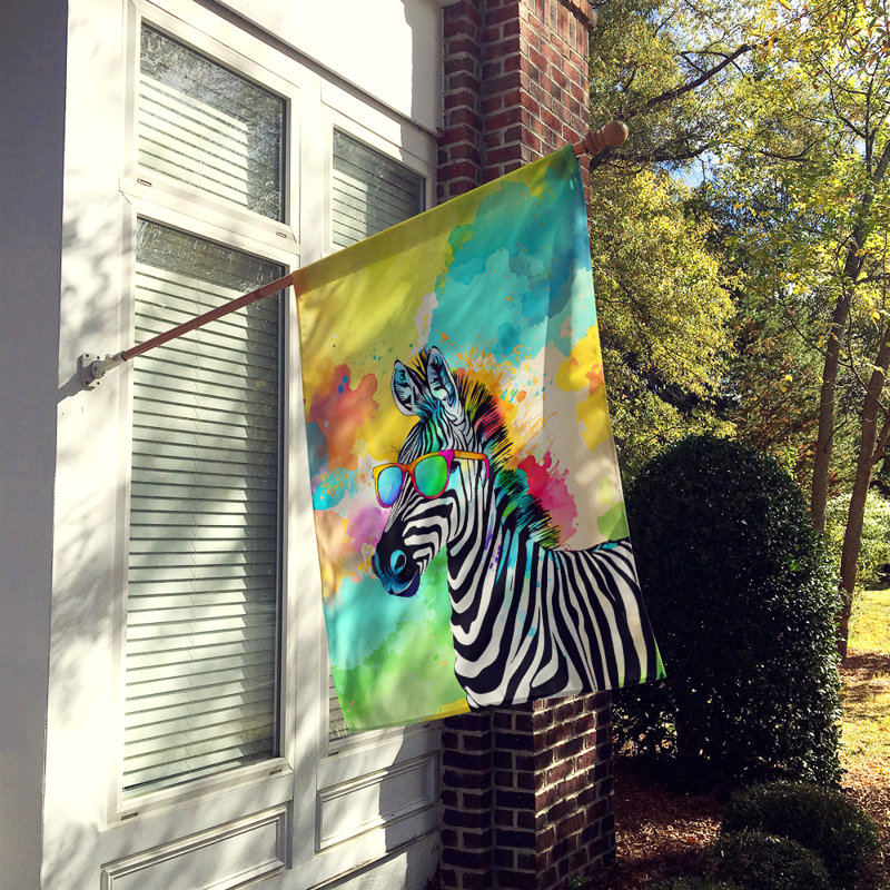 Drapeau maison hippie zèbre