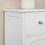 Petite armoire de rangement blanche avec tiroir et porte-657669396
