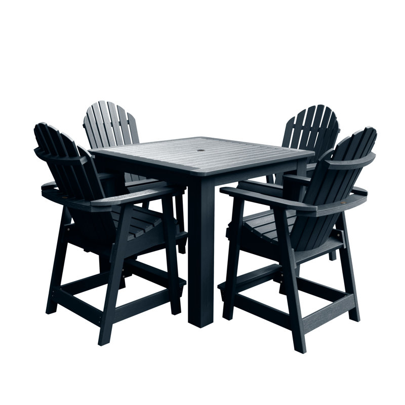 Swing Square 4 - Person 85" Long Dining Set, 44.3" H x 42" W x 50.5" D, Whitewash