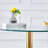 A glass tabletop with a modern minimalist circular dining table-1226810268-1226810271