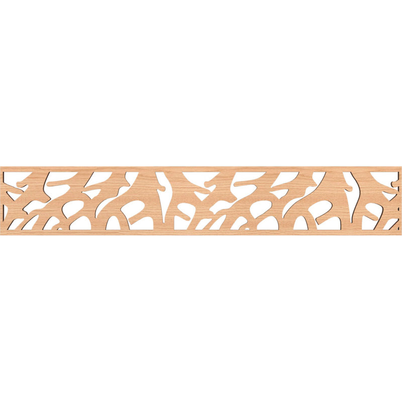 Manton Fretwork Moulding, Hickory, 8" H x 46.625" W x 0.375" D