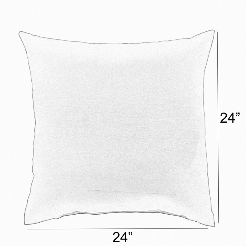 Adel Reversible Throw Pillow, 24" W x 24" D, Tan