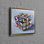 «Vibrant 3D Rubik's Cube Graffiti» sur toile de coton, art mural parfait pour la décoration contemporaine