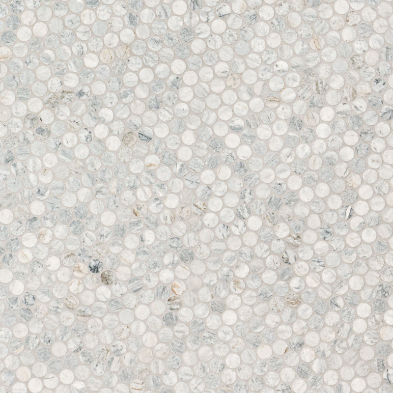 Terra Bella Round 12 in. x 12 in. Honed Marble Mosaic Floor and Wall Tile