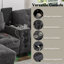Canapé modulaire moderne gris avec Bluetooth, tissu chenille, pour la maison