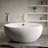 43.31"Freestanding Round One-piece Seamless Acrylic Double Bathtub