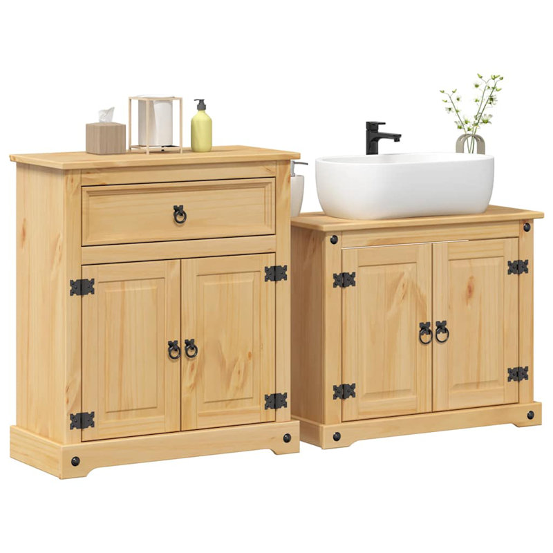  Bathroom Furniture Set Honey Wax Finish