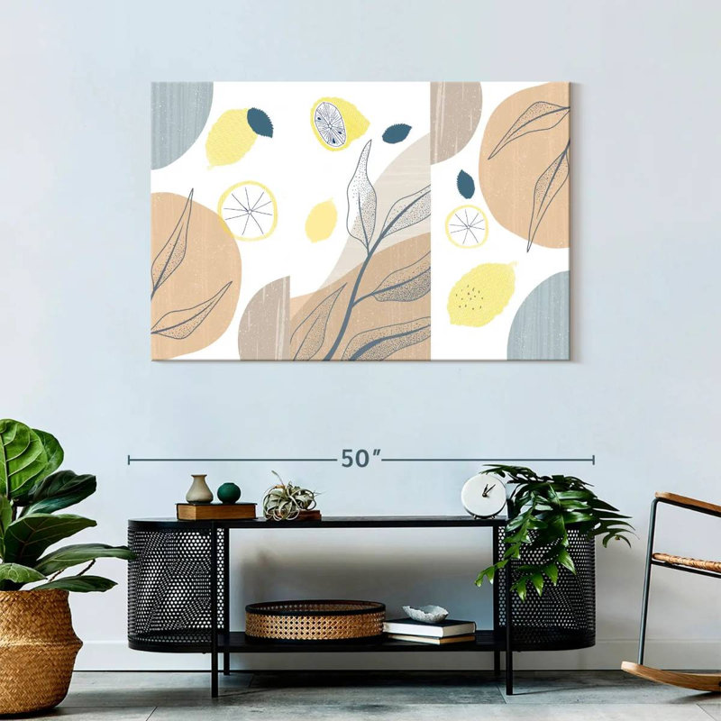 Boho Botanical Lemons, 30" H x 45" W