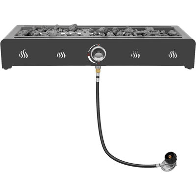 28'' Propane Fire Pit Table with Bottom Air Intake – Steel Construction, Outdoor Use
