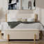 Maura Upholstered Cream Boucle Bed Frame-997666543