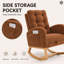 Chaise berçante classique rembourrée avec repose-pieds réglables-1072983776