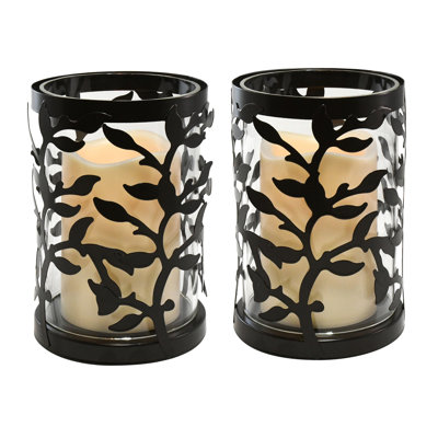 Vignes noires avec bougies DEL