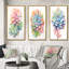 «Blossoming Succulent In Tender Retro Pink II», 3 pièces sur toile-326820507-326820450