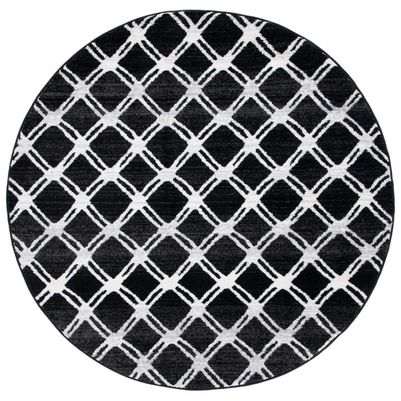 Jahzarra Performance Geometric Rug, Round 6'