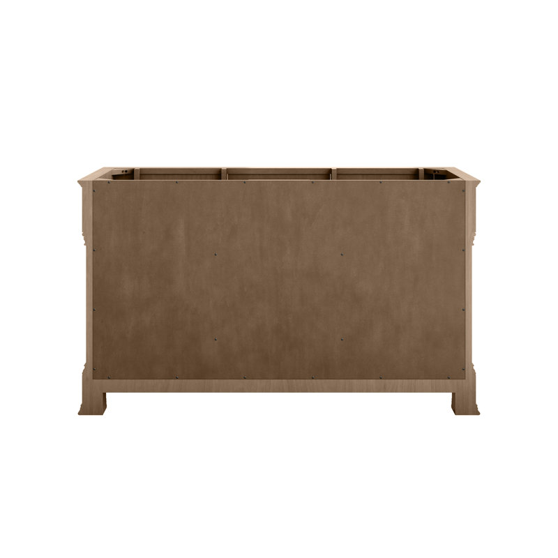 Brookfield 60'' W Double Vanity, Pecan, Eternal Jasmine Pearl