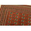 Tapis Bokhara 2,54 m x 3,10 m, en laine orange, noué à la main, style tribal oriental