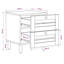 40 cm W Bedside Table
