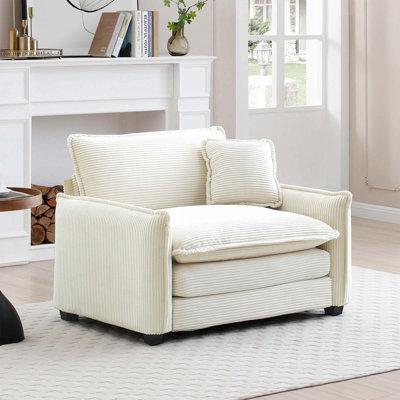 Chaise d'appoint rembourrée avec coussin Raiesha