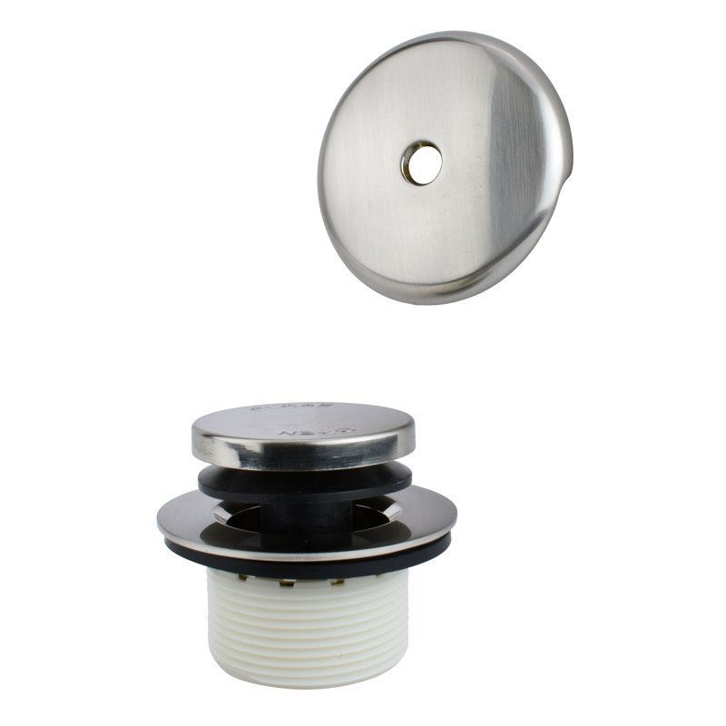 Drain Stopper Tub Drain With Overflow, Brushed Nickel