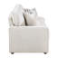 Causeuse rembourrée en chenille beige moderne avec coussins décoratifs Canapé confortable à 2 places