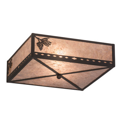 Plafonnier encastré carré 2 lumières 26" unique