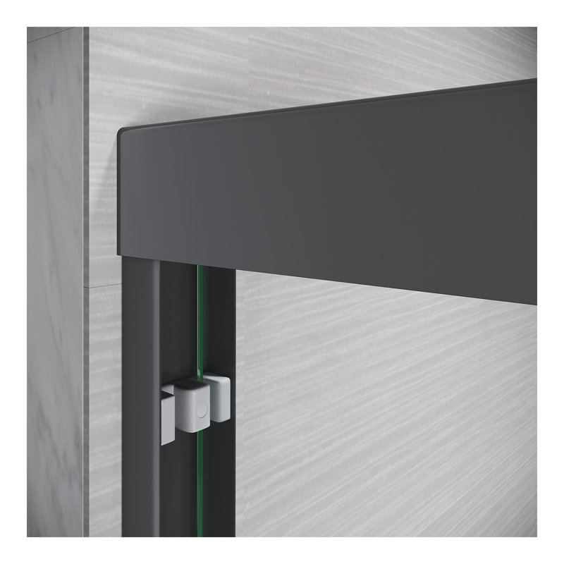 Sliding Shower Glass Door 44-48 in. W x 72 in. H, Adjustable Semi Frameless Shower Door, Certified Thick Clear Clear Tempered Glass, 304 Stainless Steel Handles