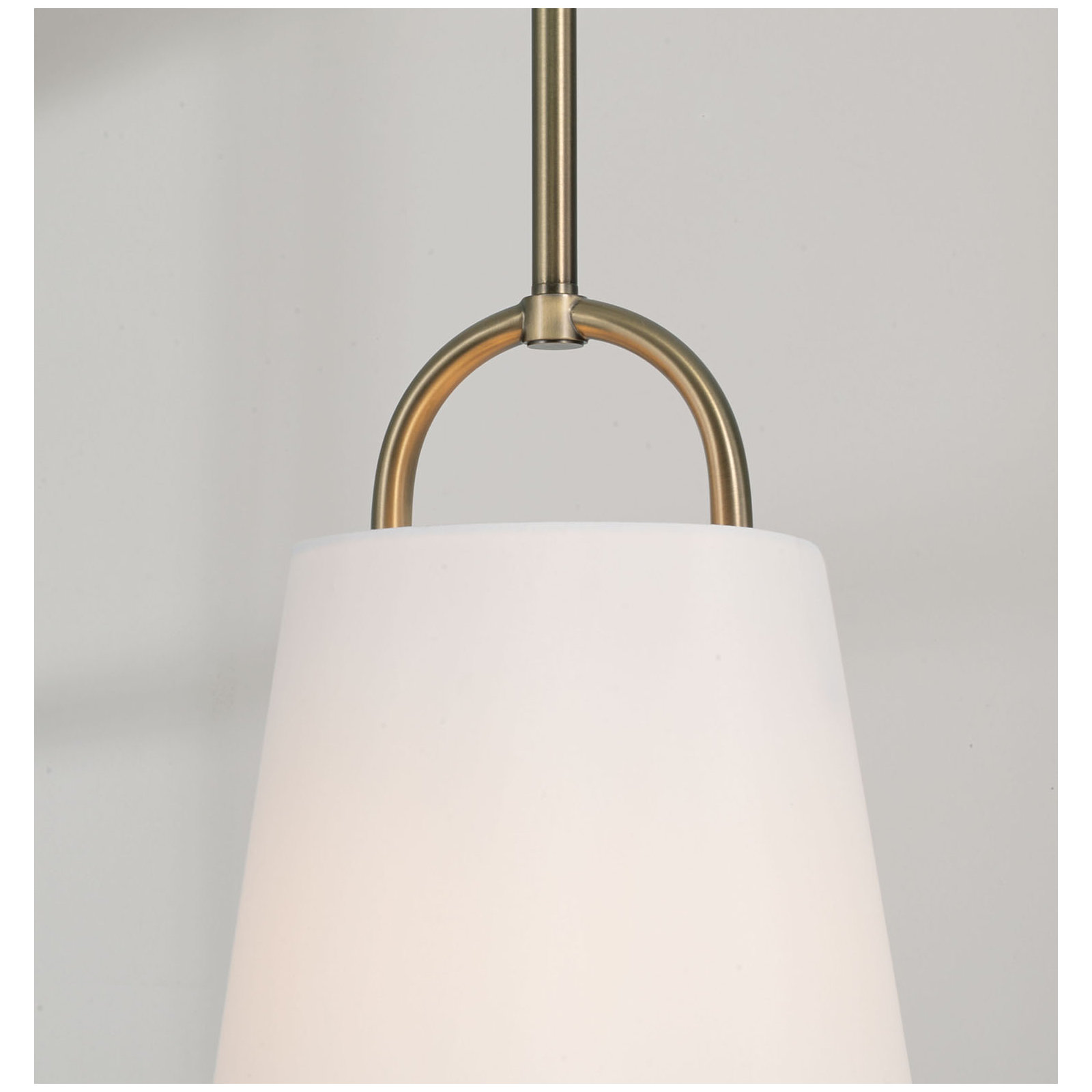 Single Light Poly-Blend Dimmable Pendant, Brass, 13.75" H x 10" W x 10" D