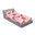 Magenta / motif floral kaki et rosé