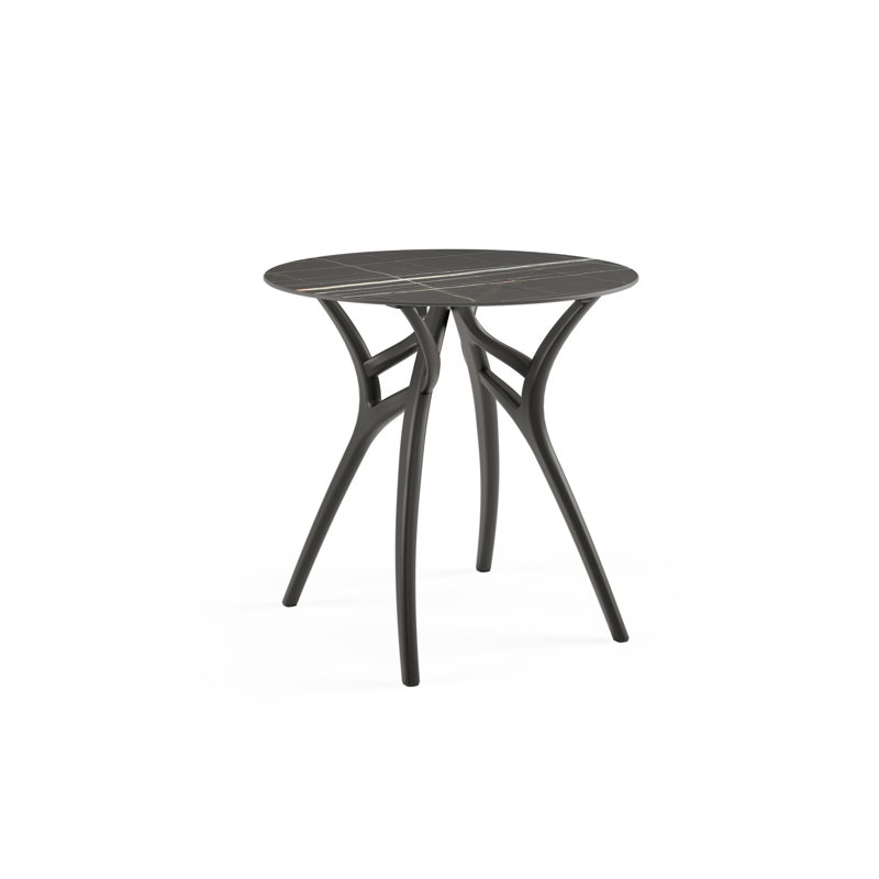 Tilia Ivy - L 77cm Round Table, Black Marble