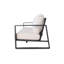 Canapé trois places + table basse rectangulaire, coussins beiges JM 9017