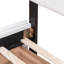 Grand lit tapissier blanc avec 4 tiroirs spacieux et une tête de lit tendance-1279556651