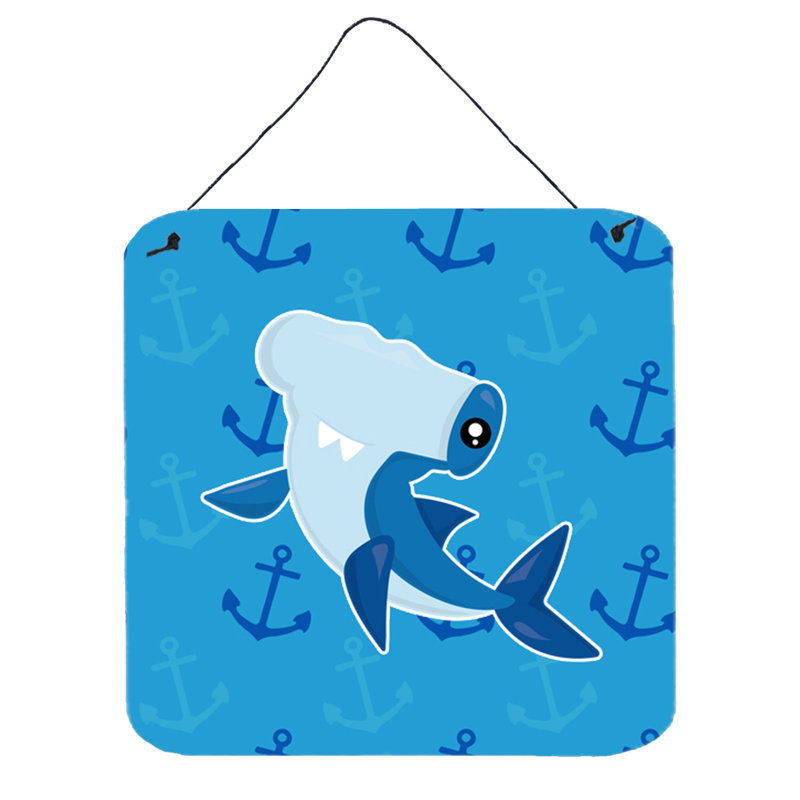 Décoration murale requin sur ancrages hammerhead