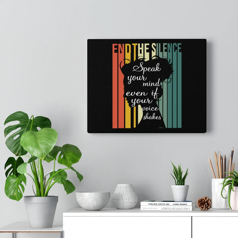 Art inspirant, citation inspirante, impression sur toile, H 12 po x l 16 po