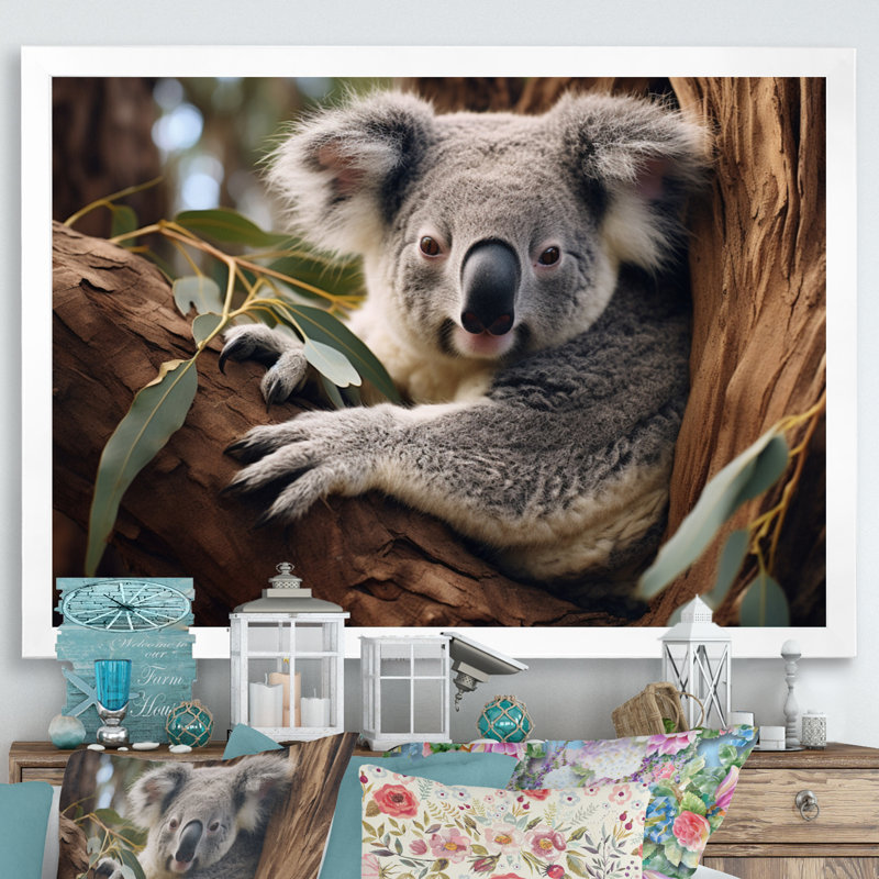 Australie, Koala Haven I, reproduction d'art sur toile, H 30 po x l 40 po x P 1,5 po, Cadre photo blanc