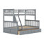Convertible Wood Bunk Bed With Drawers Twin Over Full Detachable Bed Frame With Storage And Ladders-1781979916