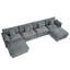 Canapé modulaire surdimensionné en U avec repose-pieds Maarif-94568356