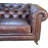Idalia 87" Genuine Leather Rolled Arm Chesterfield Sofa with Reversible Cushions-1339189741
