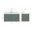   Ensemble de meuble-lavabo mural ovale simple de 42 po avec comptoir en quartz blanc Carrara de 1,5 po Ensuko-768364786-768364785