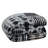 Capetown Black/Cream Microfiber Reversible 3 Piece Comforter Set-62301755