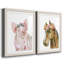 Cochon couronne de fleurs - ensemble de 2 peintures-517613654-517613635-517613650