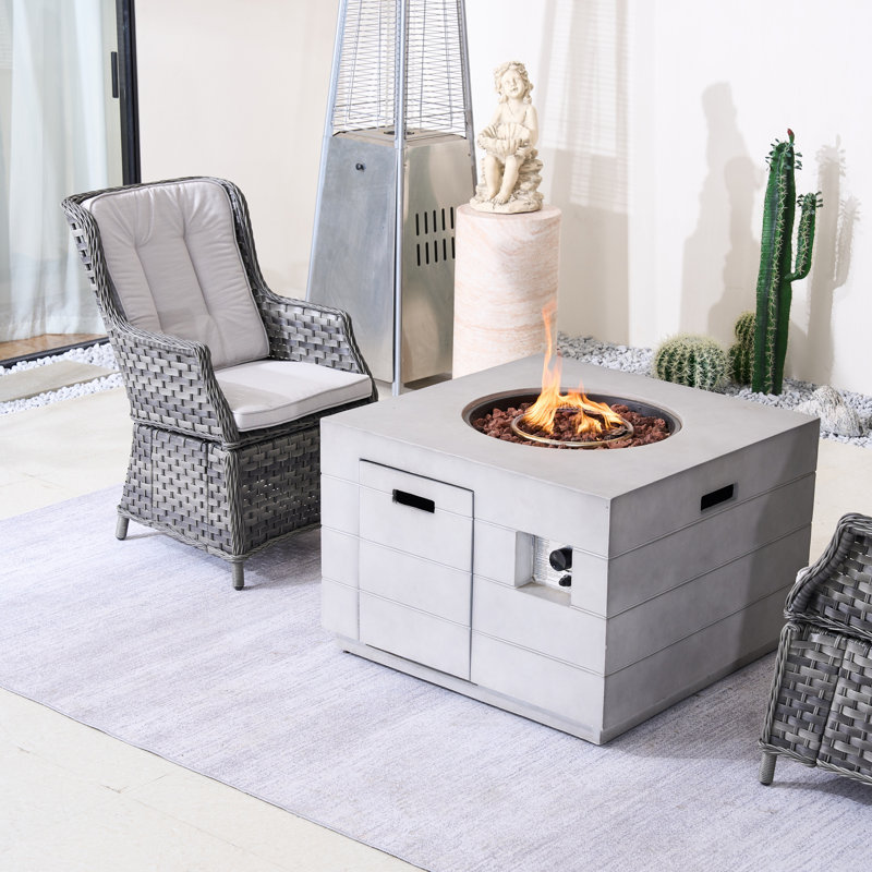 Ensemble de conversation d'extérieur en osier pour 2 personnes avec coussins Aruna, Gris, Gris