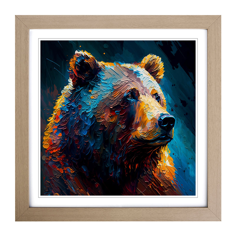 Single Picture Frame Print on Wood, Oak
