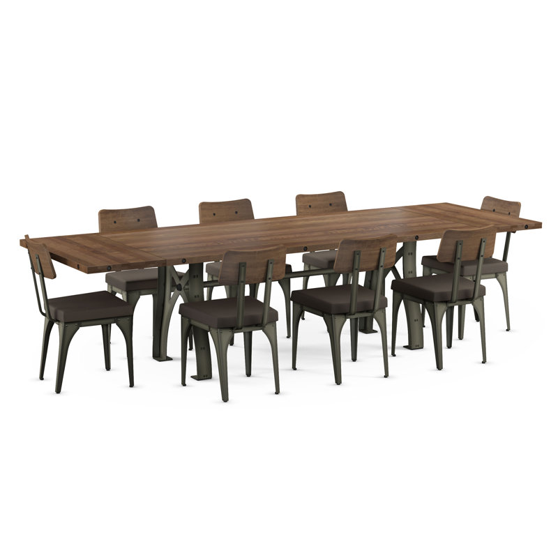 Kusum Extendable Table And Symmetry Chairs 9-Piece Dining Set
