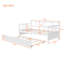 Lit de jour avec lit gigogne simple en bois massif blanc pour une utilisation à la maison polyvalente Lit gigogne, construction robuste Espace de couchage supplémentaire