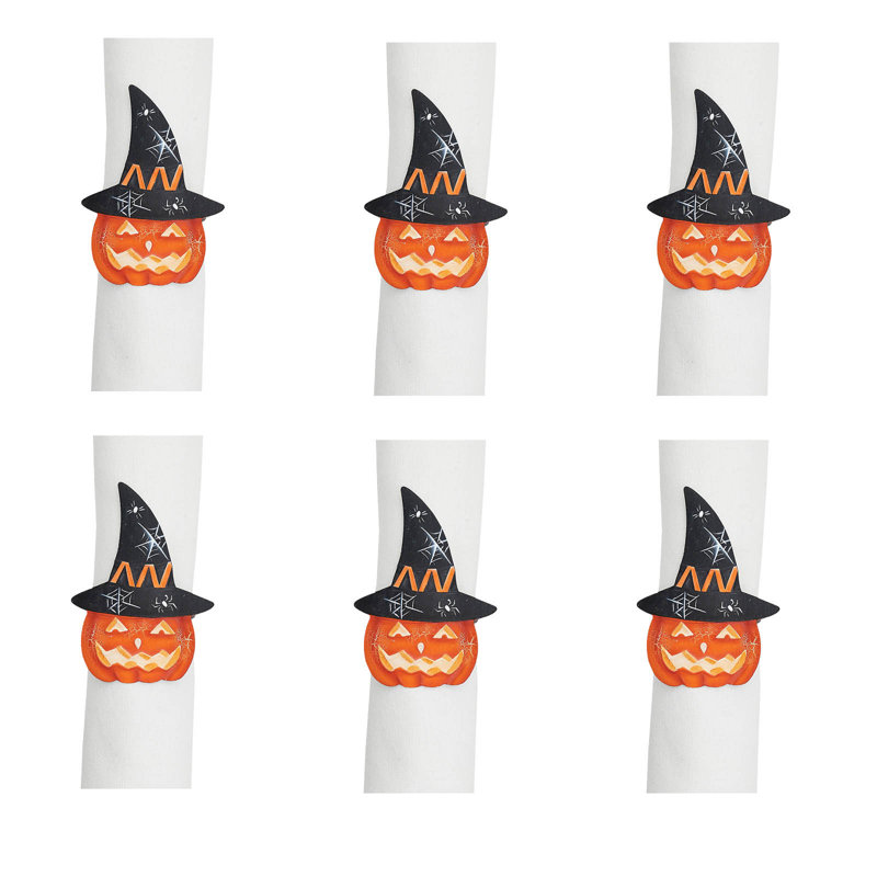 Rond de serviette Witchy Pumpkin Halloween