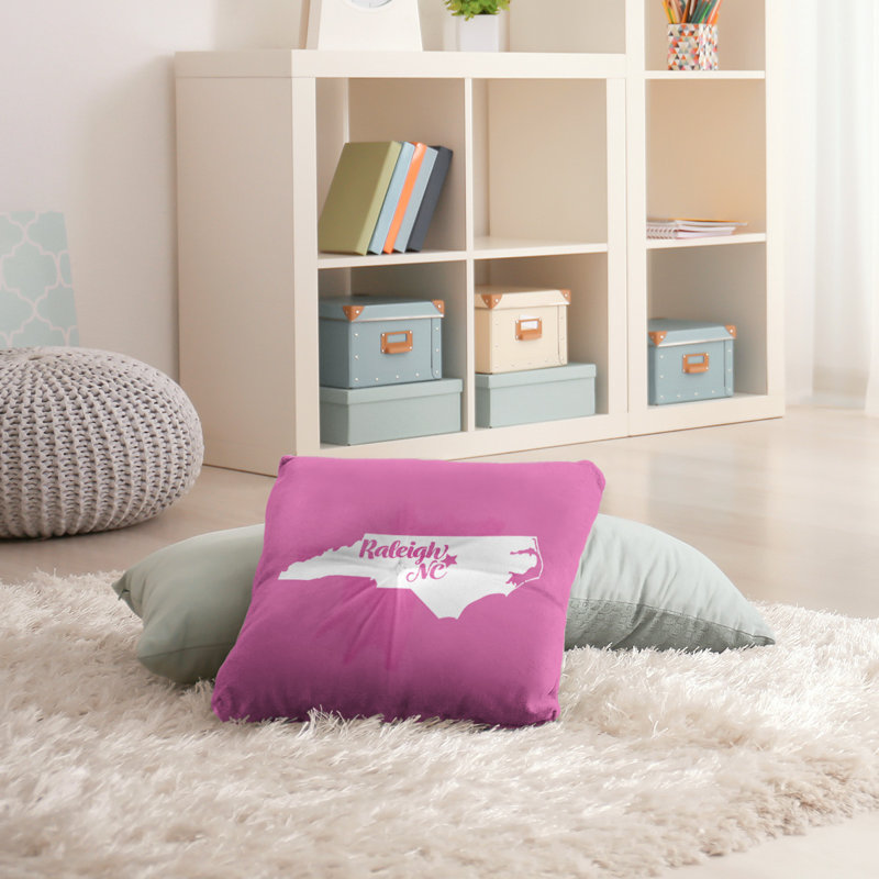 Coussin de plancher touffeté, Rose, 30 po x 30 po, Raleigh