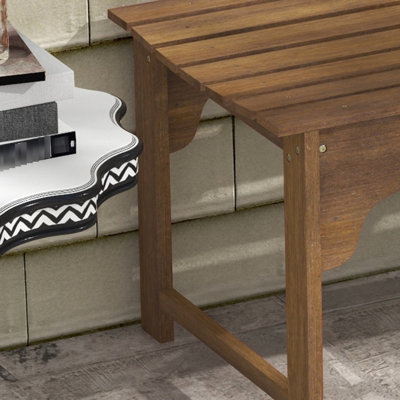 Banc d'extérieur robuste en bois rustique avec siège à lattes, pour jardin, patio, terrasse près de la piscine, robuste, capacité de 792 lb, couleur naturelle